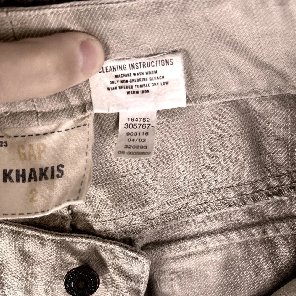 Vintage‎ Y2k GAP Skirts Womens 2 Beige A-Line Khakis Cargo Slitted Denim 28x25.5